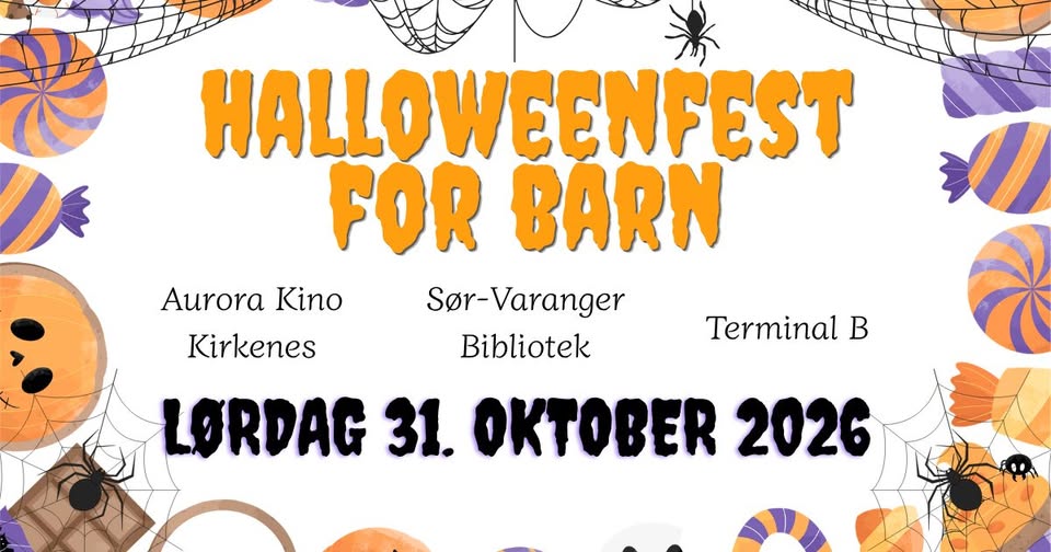 Halloweenfest for barn i Kirkenes sentrum