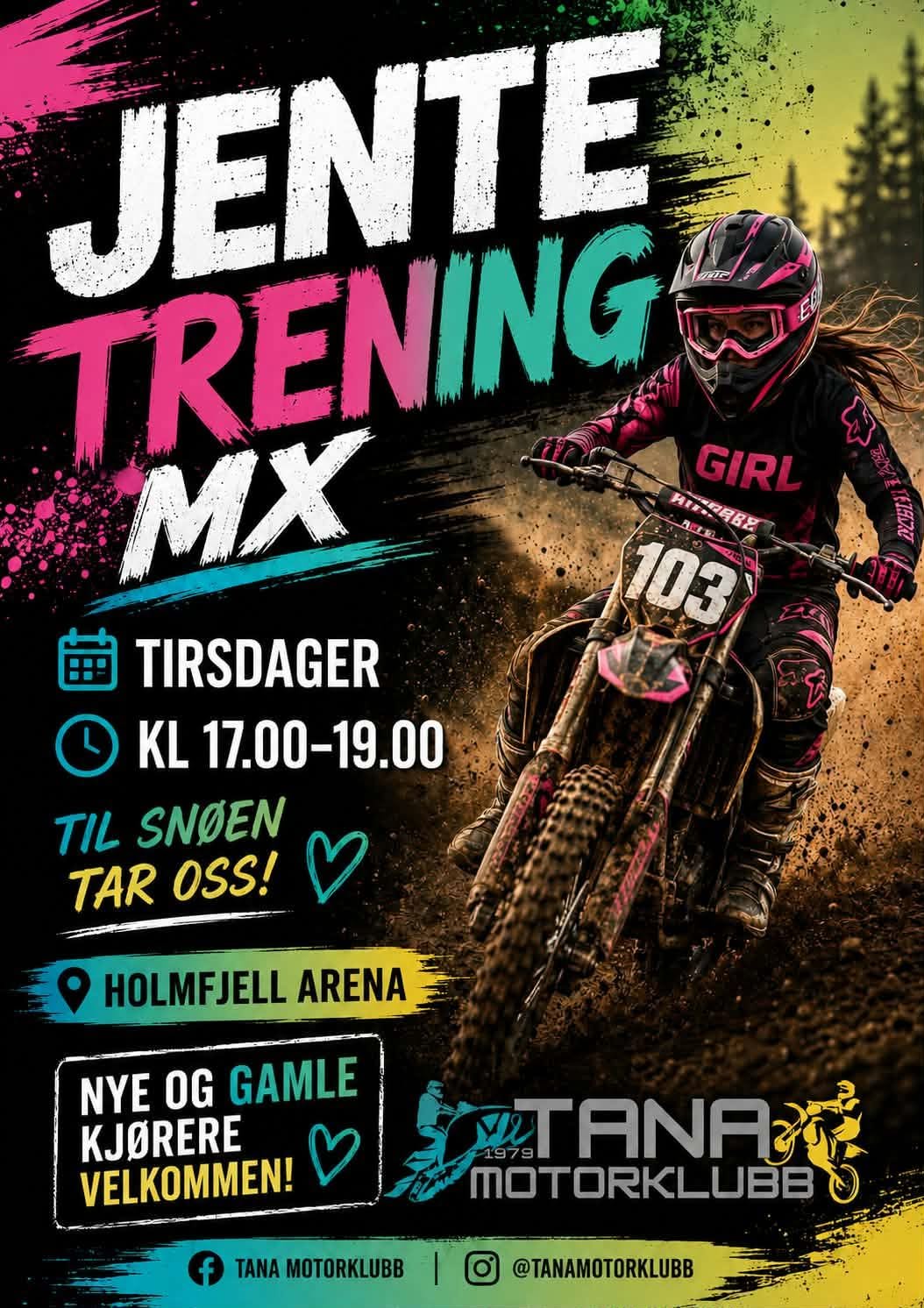 Jentetrening i motocross – Tana Motorklubb